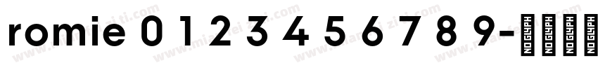 romie 0 1 2 3 4 5 6 7 8 9字体转换